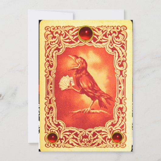 RODE KROUWKARTKAARTEN, POKERPARTIJ WAX SEAL KAART (Voorkant)