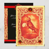 RODE KROUWKARTKAARTEN, POKERPARTIJ WAX SEAL KAART (Voorkant / Achterkant)