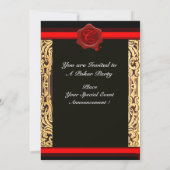 RODE KROUWKARTKAARTEN, POKERPARTIJ WAX SEAL KAART (Achterkant)