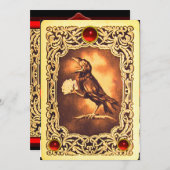 RODE KROUWKARTKAARTEN, POKERPARTIJ WAX SEAL KAART (Voorkant / Achterkant)