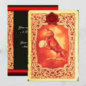 RODE KROUWKARTKAARTEN, POKERPARTIJ WAX SEAL KAART (Voorkant / Achterkant)