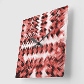 Rode kruidachtige strepen met glas- of spiegelscho vierkante klok (Hoek)