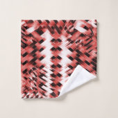 Rode kruidachtige strepen met gradiënt of gepolijs bad handdoek (Wasdoekje)