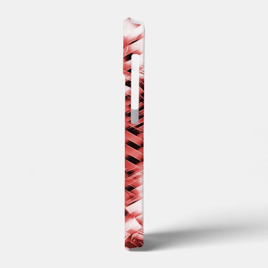 Rode kruidachtige strepen met gradiënt of gepolijs Case-Mate iPhone case (Achterkant / Links)