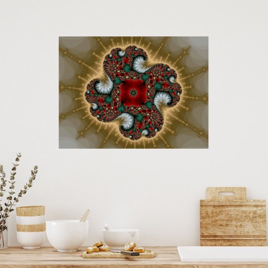 Rode Kruis #1 (Afdrukken) Poster (Keuken)