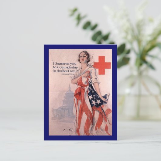 Rode Kruis Briefkaart (Staand voorkant)