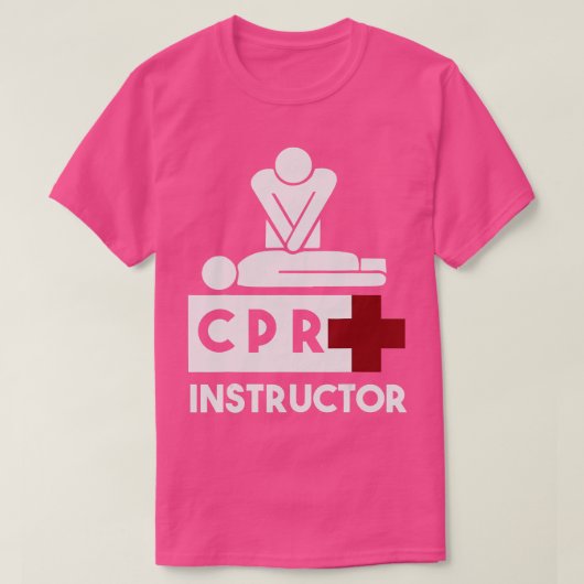 Rode Kruis CPR Instructeur voor Mannen en Vrouwen T-shirt (Design voorkant)