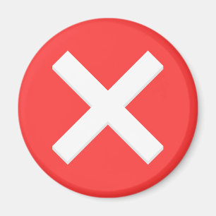 Rode Kruis Geen X Onjuist Symbool Magneet