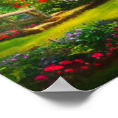 Rode Kruis in een prachtig Poster van een tuin (Hoek)