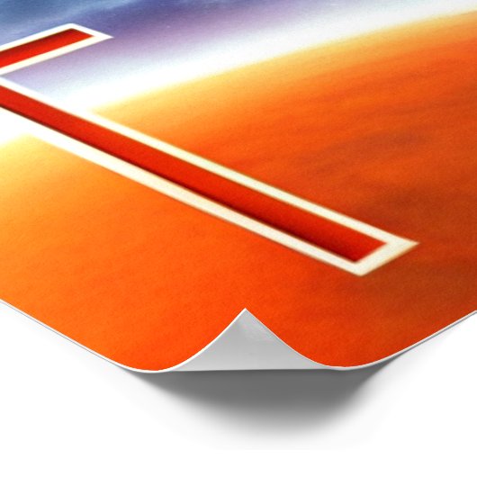 Rode kruis over Mars Poster (Hoek)