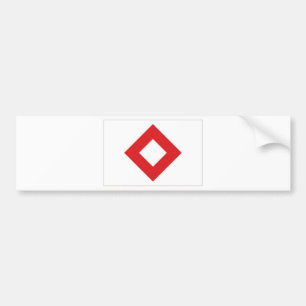 Rode Kruis Rode Kristal Vlag Bumpersticker