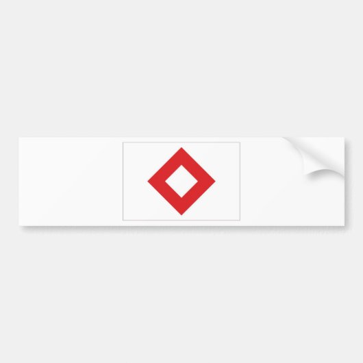 Rode Kruis Rode Kristal Vlag Bumpersticker (Voorkant)