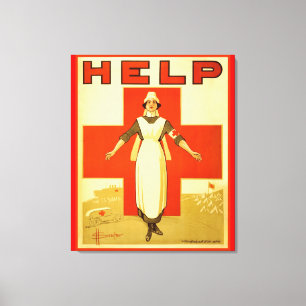Rode Kruis rond de Tweede Wereldoorlog Poster Gewa Canvas Afdruk