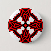 rode kruis saxon viking wicca pagan ronde button 5,7 cm (Voorkant)