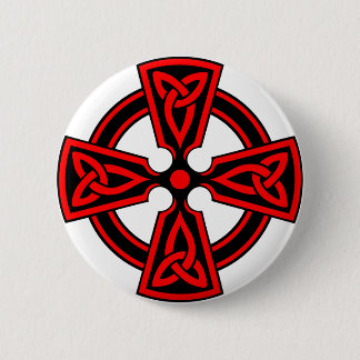 rode kruis saxon viking wicca pagan ronde button 5,7 cm