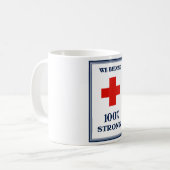 Rode Kruis - we behoren tot 100% sterk Koffiemok (Voorkant links)