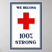 Rode Kruis - we behoren tot 100% sterk Poster (Voorkant)