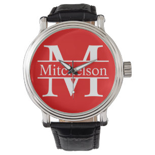 Rode Kruisbalk LR Monogram Horloge