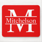 Rode Kruisbalk LR Monogram Muismat (Voorkant)