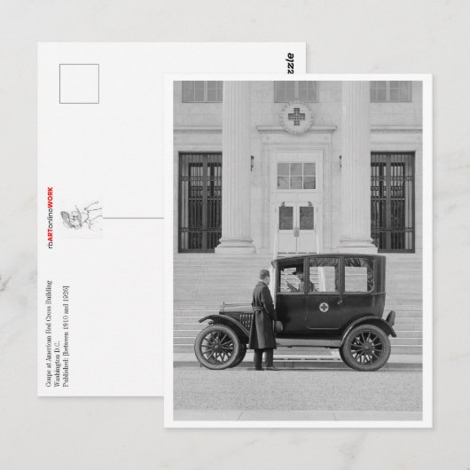 Rode kruiscoupon briefkaart (Voorkant / Achterkant)