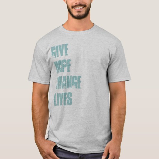 RODE KRUISDONATIE! GEEF HOPE VERANDERING LEVENS  T-SHIRT (Voorkant)