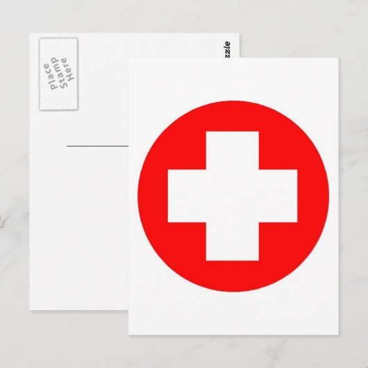 Rode Kruisproducten en -Design! Briefkaart (Voorkant / Achterkant)