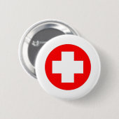 Rode Kruisproducten en -Design! Ronde Button 5,7 Cm (Voorkant /achterkant)