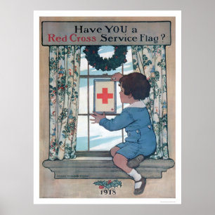 Rode Kruisservice vlag (US00202B) Poster