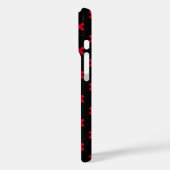 Rode kruissteken op zwart Case-Mate iPhone case (Achterkant / Links)