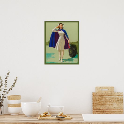 Rode Kruisverpleegster Poster (Keuken)