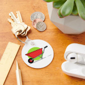 Rode kruiwagen sleutelhanger