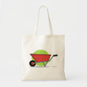 Rode Kruiwagen Tote Bag (Voorkant)