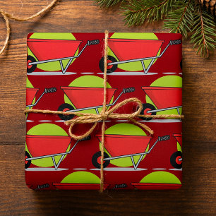 Rode Kruiwagen Tuinwagen Cadeaupapier