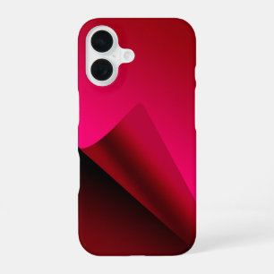 Rode krul achtergrond iPhone 16 hoesje