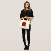 Rode krulharten mini tote bag (Voorkant (model))