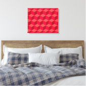Rode kubben canvas afdruk (Insitu (Slaapkamer))