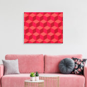 Rode kubben canvas afdruk (Insitu (Woonkamer))