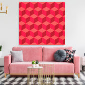 Rode kubben canvas afdruk (Insitu (Woonkamer))
