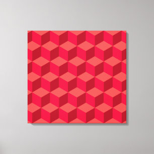 Rode kubben canvas afdruk
