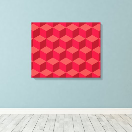 Rode kubben canvas afdruk (Insitu (Houten vloer))
