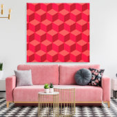 Rode kubben canvas afdruk (Insitu (Woonkamer))