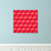Rode kubben canvas afdruk (Insitu (Houten vloer))