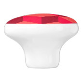 Rode kubben keramische knop (Zijkant)