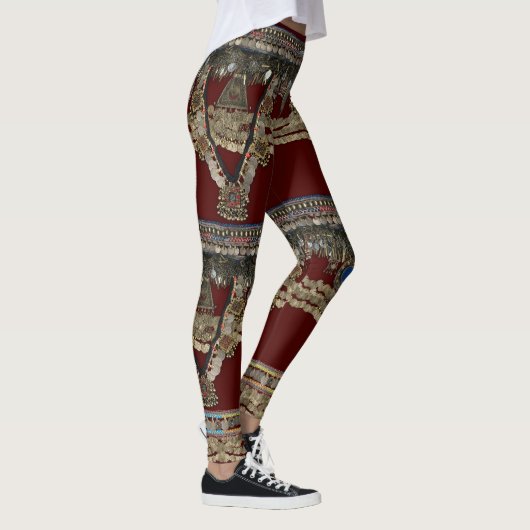 Rode Kuchi Tribal Pattern Leggings (Rechts)