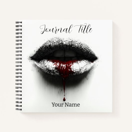 Rode Kus Journal — Aangepaste Naam & Titel Notitieboek (Voorkant)