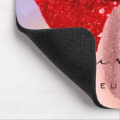 Rode Kus Lippen Holograf Regenboog Nagels Make-up Muismat (Hoek)