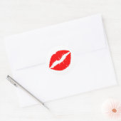 Rode Kus Ronde Sticker (Envelop)