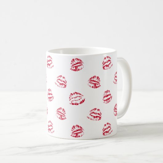 Rode kussen koffiemok (Voorkant rechts)