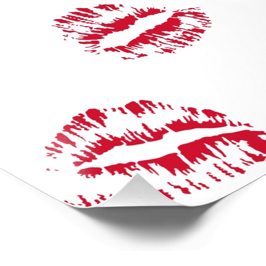 Rode kussen perfect poster (Hoek)