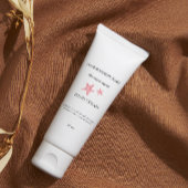 Rode kustcrème huidverzorging verpakking sticker